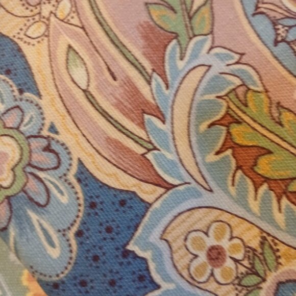 New Zippy Hanging Canvas Wristlet Clutch Pouch Make-up Bags Floral Grapes Pastel - Picture 7 of 16